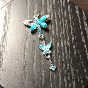 Blue butterfly pendant